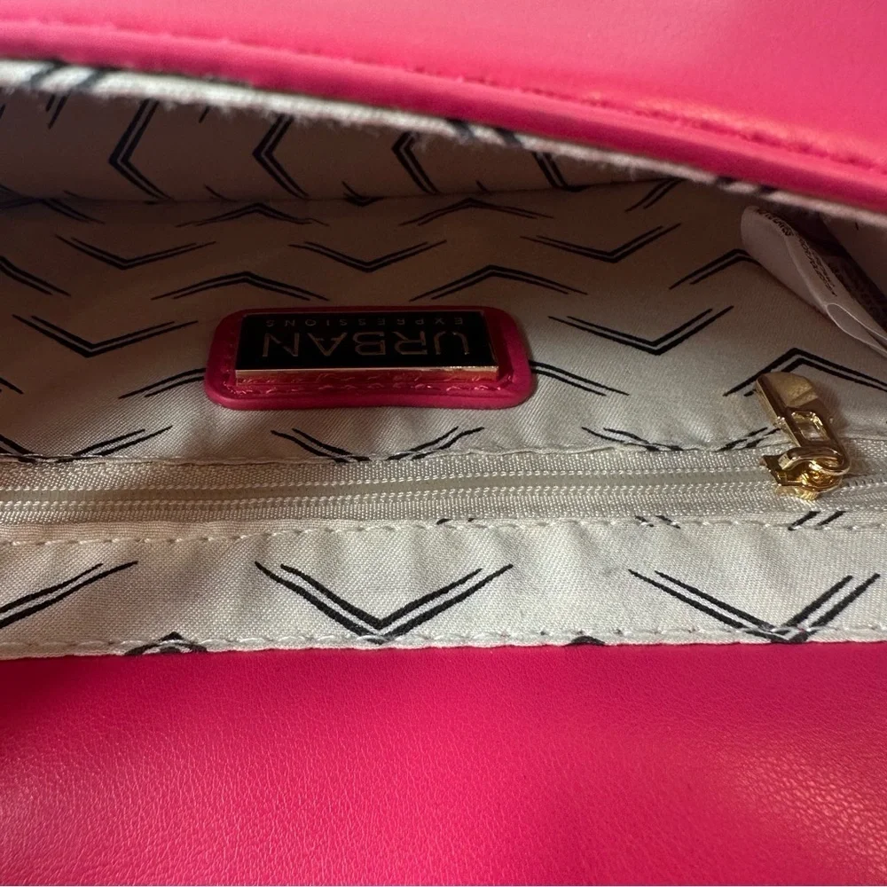 NEW URBAN EXPRESSIONS MONIQUE HOT PINK TOP HANDLE BAG